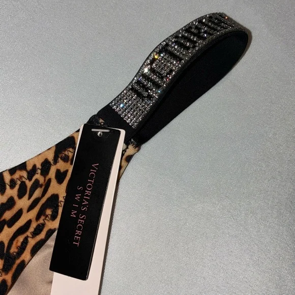 New Victoria’s Secret Bikini Bottom Shine Strap Bling NWT - Picture 2 of 4